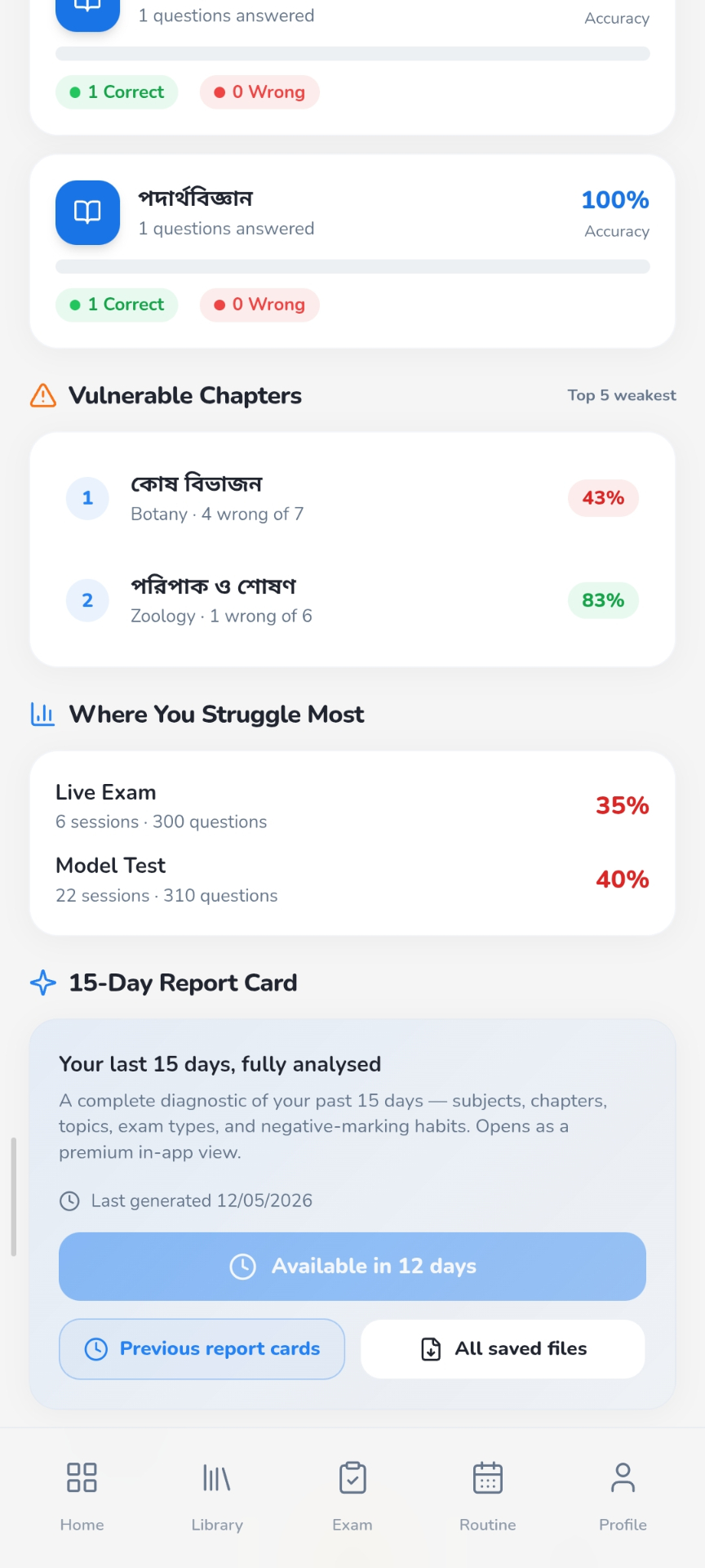 prepMED Analytics with Vulnerable Chapters and 15-Day Report Card